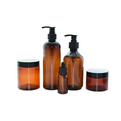 Bouteille de shampooing et de crème de luxe en plastique 500 ml Ambre 250 ml