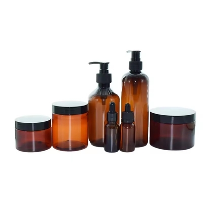 Bouteille de shampooing et de crème de luxe en plastique 500 ml Ambre 250 ml