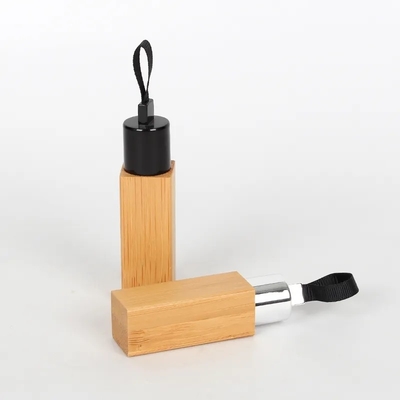 Bouteille cosmétique de qualité supérieure carré vide de 12 ml en bambou naturel