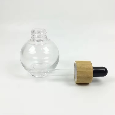 Boule en forme de boule 20 ml 30 ml Bouteille de gouttelette de parfum rose cosmétique vide d' huile essentielle
