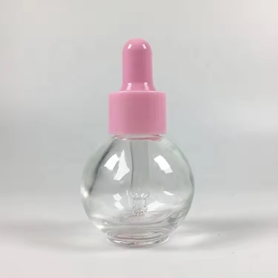 Boule en forme de boule 20 ml 30 ml Bouteille de gouttelette de parfum rose cosmétique vide d' huile essentielle