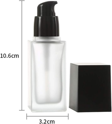 Contenant cosmétique carré, flacon distributeur de voyage avec pompe à pression