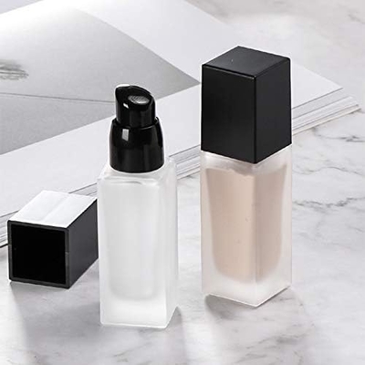 Contenant cosmétique carré, flacon distributeur de voyage avec pompe à pression