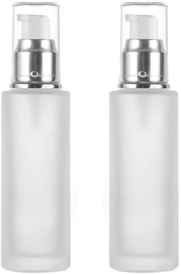 Bouteilles de lotion de verre congelé de 120 ml 4 oz Bouteilles de pompe et de distributeur Bouteilles de cosmétiques