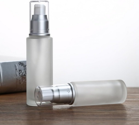 Bouteilles de lotion de verre congelé de 120 ml 4 oz Bouteilles de pompe et de distributeur Bouteilles de cosmétiques