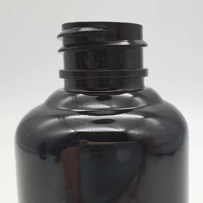 Bouteille de pulvérisation cosmétique en plastique noir et brillant en PET de 50 ml avec tête de pulvérisation fine noire