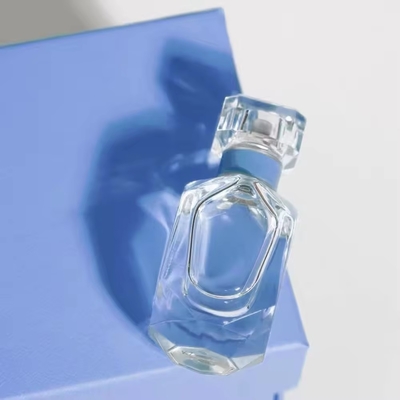 30 ml de bouteilles en verre de luxe de parfums carrés transparents vides Logo personnalisable