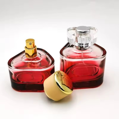 Bouteille de parfum vide de 50 ml 100 ml Rouge Triangles de luxe Bouteille de spray de parfum