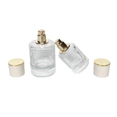 Bouteille de verre de parfum de cylindre clair vide Bouteille de pulvérisation d'atomisateur