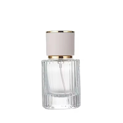 Bouteille de verre de parfum de cylindre clair vide Bouteille de pulvérisation d'atomisateur