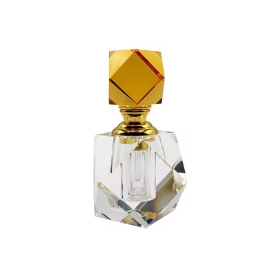 Bouteille de parfums à coupe cristalline claire de 3 ml, 6 ml et 12 ml, bouteille de verre vide avec bouchon