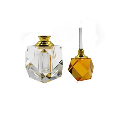 Bouteille de parfums à coupe cristalline claire de 3 ml, 6 ml et 12 ml, bouteille de verre vide avec bouchon
