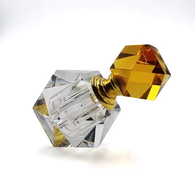 Bouteille de parfums à coupe cristalline claire de 3 ml, 6 ml et 12 ml, bouteille de verre vide avec bouchon