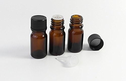 Bouteilles en verre d' huile essentielle de 10 ml, 20 ml et 30 ml avec bouchon à vis, verre ambre vide