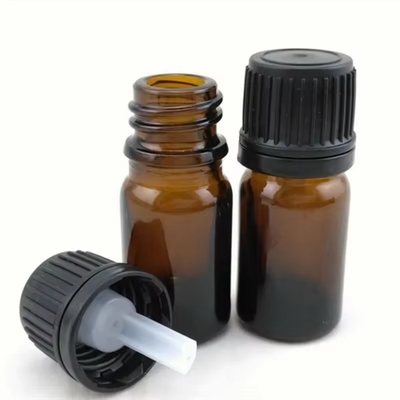 Bouteilles en verre d' huile essentielle de 10 ml, 20 ml et 30 ml avec bouchon à vis, verre ambre vide