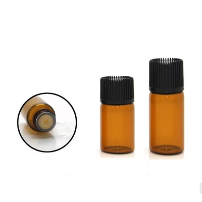 1 ml 2 ml 3 ml 4 ml 5 ml Huile essentielle Mini flacons en verre ambre avec bouchon à vis