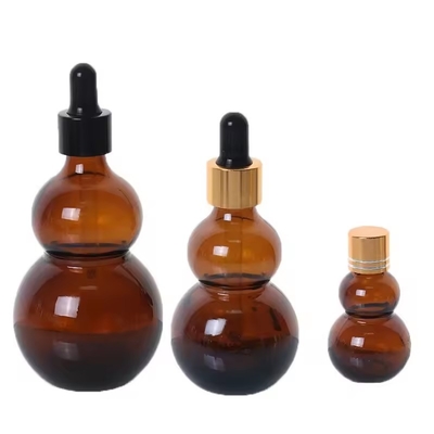 15 ml 30 ml bouteille gouttelette en verre ambre Bouteilles d' huile essentielle pour les cheveux et l' huile corporelle