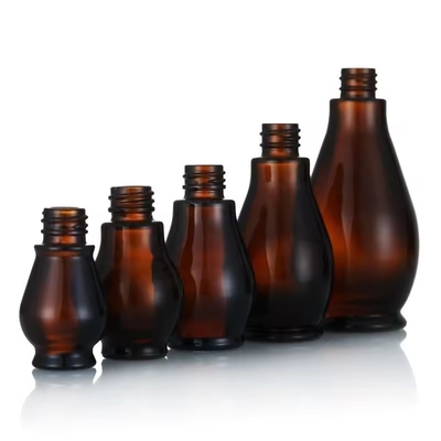 Bouteilles d' huile essentielle vide brun mat rechargeables avec bouchon de goutte-à-goutte 30 ml 50 ml