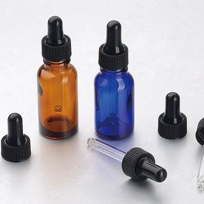Bouteilles en verre vides d'huile essentielle de compte-gouttes 18/410 protection 18mm UV 60ml 2oz
