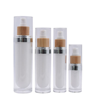 le cosmétique en verre privé d'air de 40ml 100g met des crèmes hydratantes en bouteille les pots que privés d'air de pompe lissent la fermeture