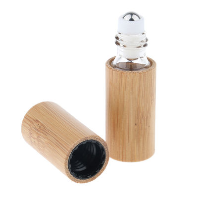 le cosmétique vide de 2,8 pouces 5ml met le GV en bouteille de empaquetage cosmétique en bambou de rouleau d'huile