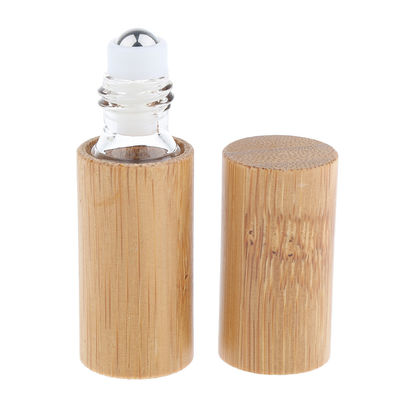 le cosmétique vide de 2,8 pouces 5ml met le GV en bouteille de empaquetage cosmétique en bambou de rouleau d'huile