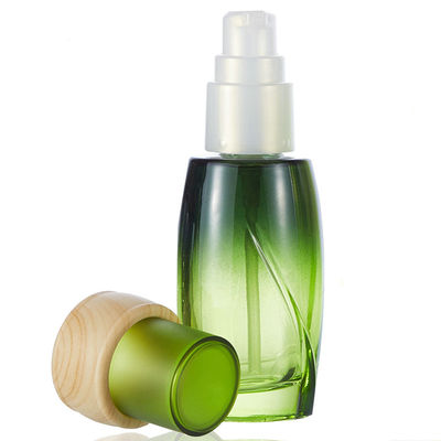 l'huile essentielle de vert de 120ml 50g met des conteneurs en bouteille en verre de lotion pour les cosmétiques 24/400