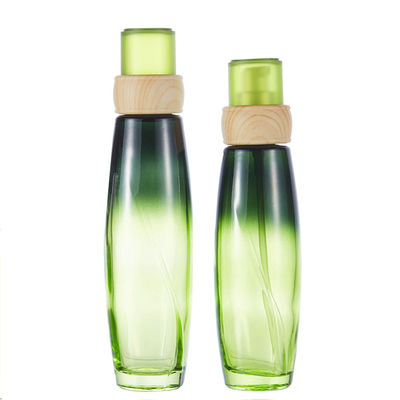 l'huile essentielle de vert de 120ml 50g met des conteneurs en bouteille en verre de lotion pour les cosmétiques 24/400