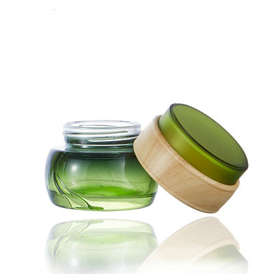 l'huile essentielle de vert de 120ml 50g met des conteneurs en bouteille en verre de lotion pour les cosmétiques 24/400