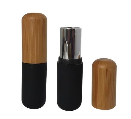 OEM en bambou du chapeau 21mm de Diy du rouge à lèvres 4ml de tube vide rechargeable de conteneurs