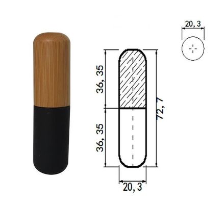 OEM en bambou du chapeau 21mm de Diy du rouge à lèvres 4ml de tube vide rechargeable de conteneurs