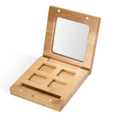 ODM recyclable BPA de bambou des boîtes de fard à paupières de scintillement 10ml libre