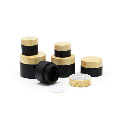 emballage cosmétique de pot en verre de 20g 50ml 37mm bouteille en verre givrée de jet de 4 onces