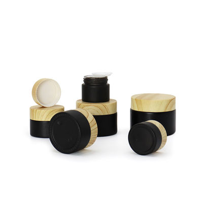 emballage cosmétique de pot en verre de 20g 50ml 37mm bouteille en verre givrée de jet de 4 onces