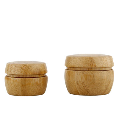2 onces 2,95 pot privé d'air cosmétique de crème de pompe du pot 30ML de couvercle en bambou de pouce