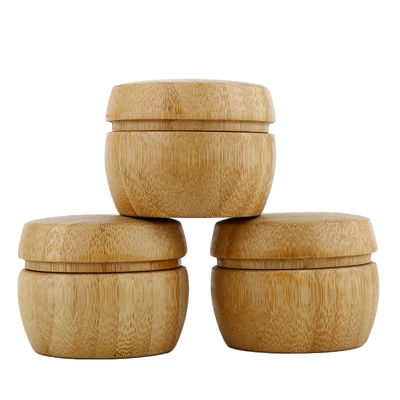2 onces 2,95 pot privé d'air cosmétique de crème de pompe du pot 30ML de couvercle en bambou de pouce