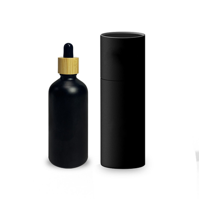 bouteilles Matte Black With Dropper Frosted d'huile essentielle de 5ml 10ml 15ml