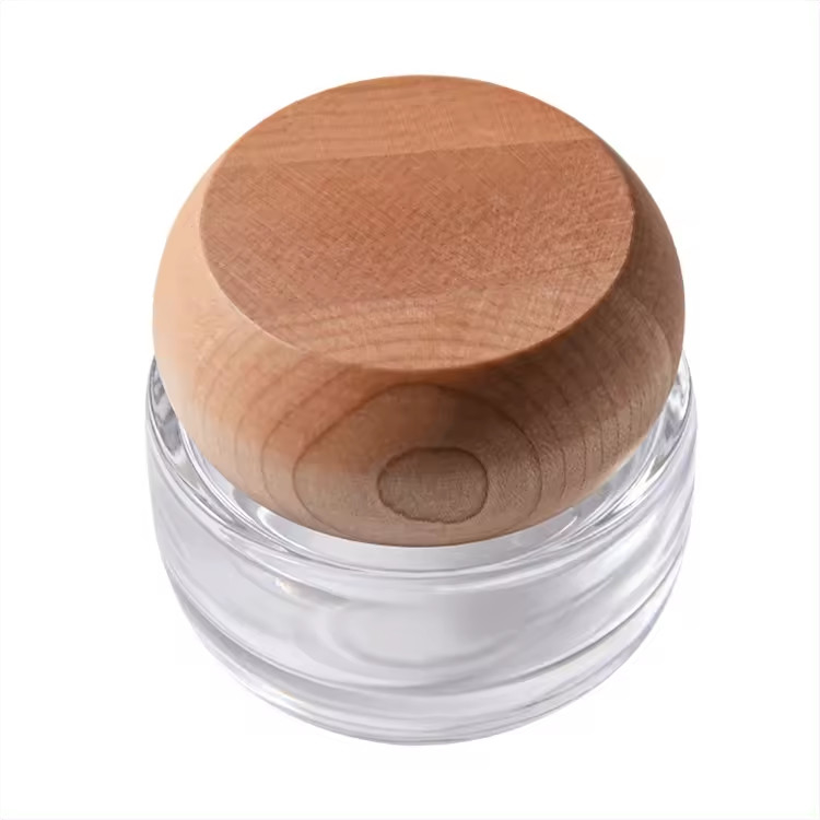 Prix bas Crème de luxe décorative verte Cosmétiques 16 oz 16 oz Boîtes en verre/bouteille