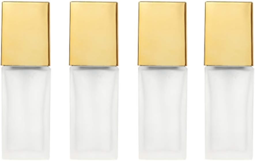 Gold Liden 1 oz/30 ml Bouteilles cosmétiques en verre glacé de conception portable étanche aux fuites