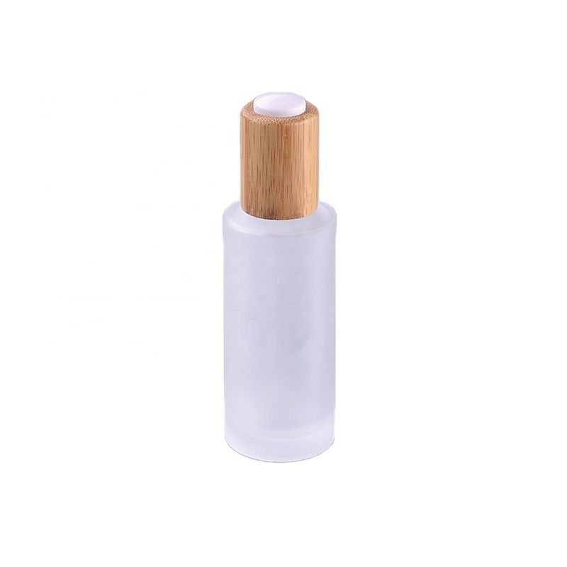 conteneurs 18/410 30ml de empaquetage cosmétiques avec le chapeau en bambou 112 x 75mm de compte-gouttes de sérum