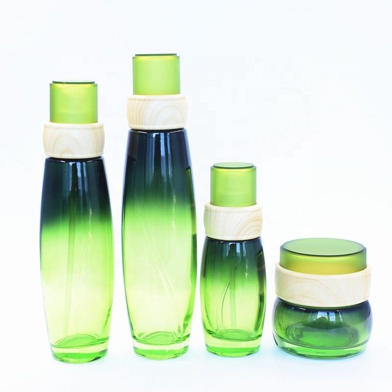 l'huile essentielle de vert de 120ml 50g met des conteneurs en bouteille en verre de lotion pour les cosmétiques 24/400